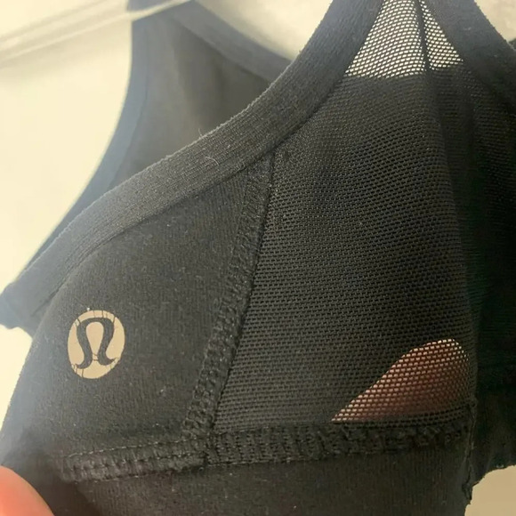 Lululemon Black Tank top mesh size 6 - Picture 4 of 6